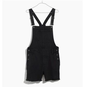 Madwell Adirondack Short Overalls in Washed Black Size Small